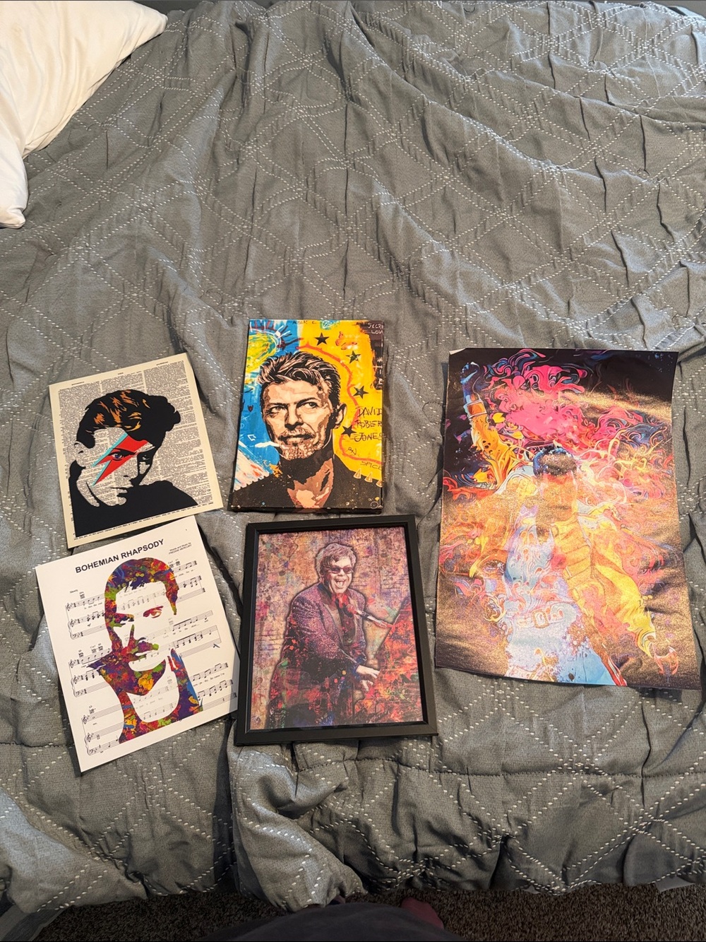 Rockstar Prints- David Bowie, Freddie Mercury, Elton John